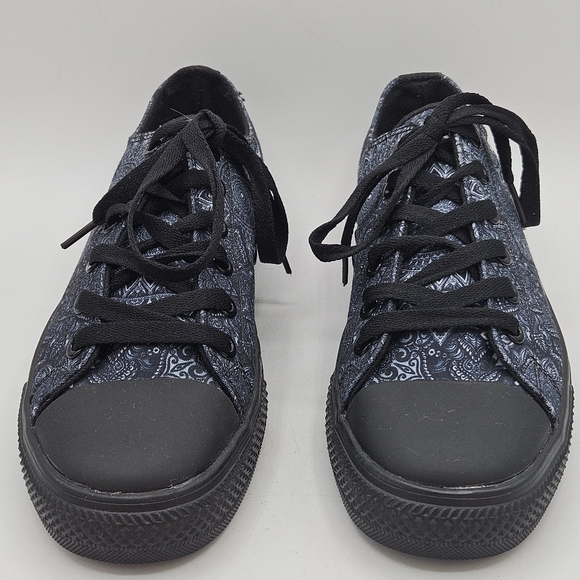 Yes We Vibe Blue And Black Mandala Sneakers Size 8.5-Women's, 7 -Men's - Picture 13 of 16